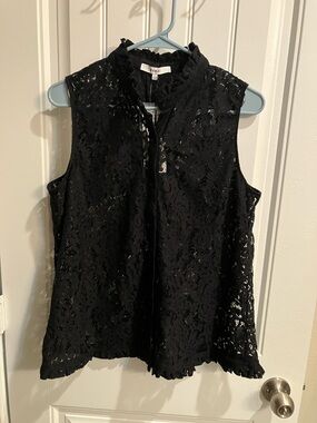 Ro & De Black Lace Sleeveless Camisole